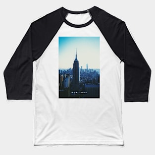 New York | Retro Cityscapes Baseball T-Shirt